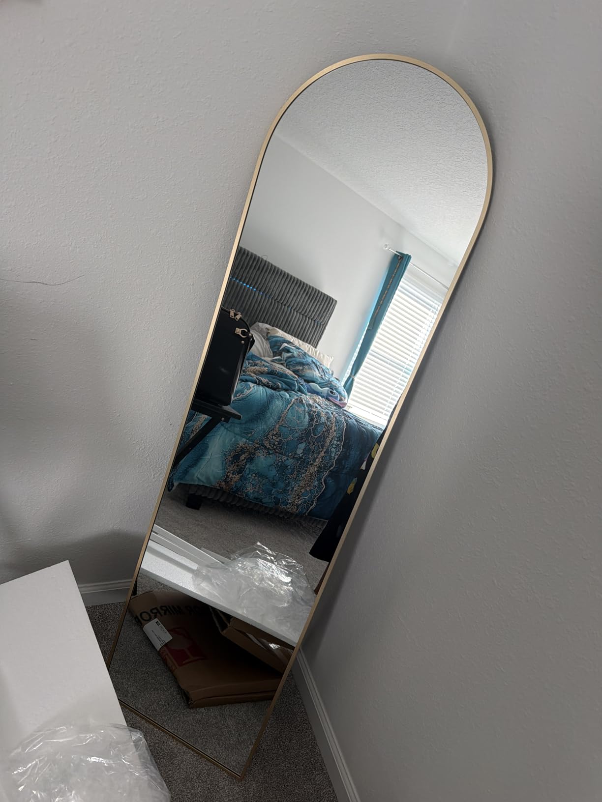 Home Gym Mirror for Wall, 48x24x3PCS Full Length, Glass Frameless Body Large Mirror for Home Gym, Workout, Bedroom, Garage (Silver) customer photo 1