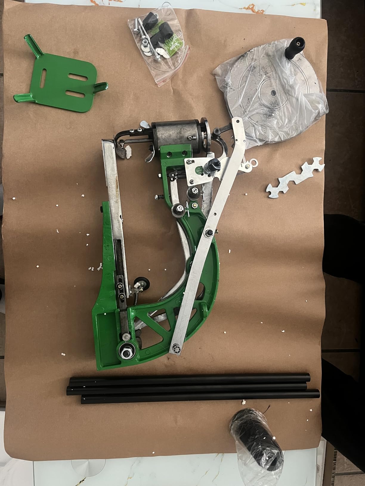 BEAMNOVA Leather Stitching Machine Cobbler Sewing Shoe Repair Tool Equipment Hand Heavy Duty Industrial with Needles Leather Craft Kit, Black customer photo 2