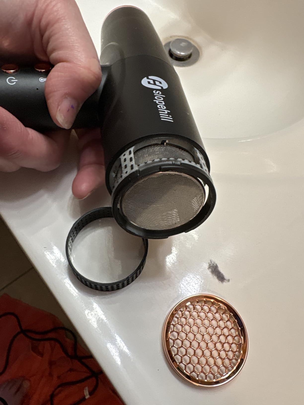 slopehill Professional Ionic Hair Dryer, High-Speed Blow Dryer with Brushless Motor for Salon Use, Lightweight Compact Hairdryer for Travel, Low Noise Quiet for Home, Ceramic Pink customer photo 2