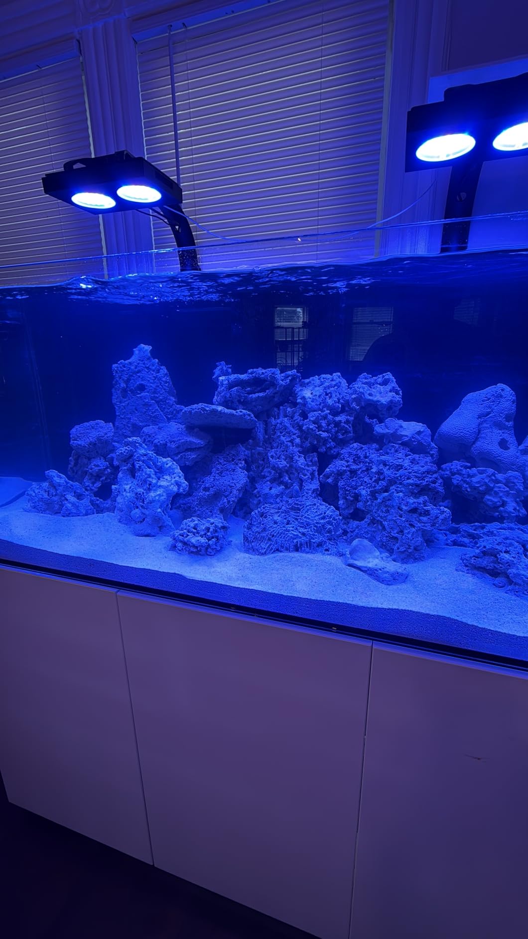 Aqua Dream 185 Gallon Coral Reef Fish Tank - Ultra Clear Glass Saltwater Aquarium with LED Lights, Pump, Filter Media, Cabinet, 41 Gallon Sump Filtration - Black customer photo 2