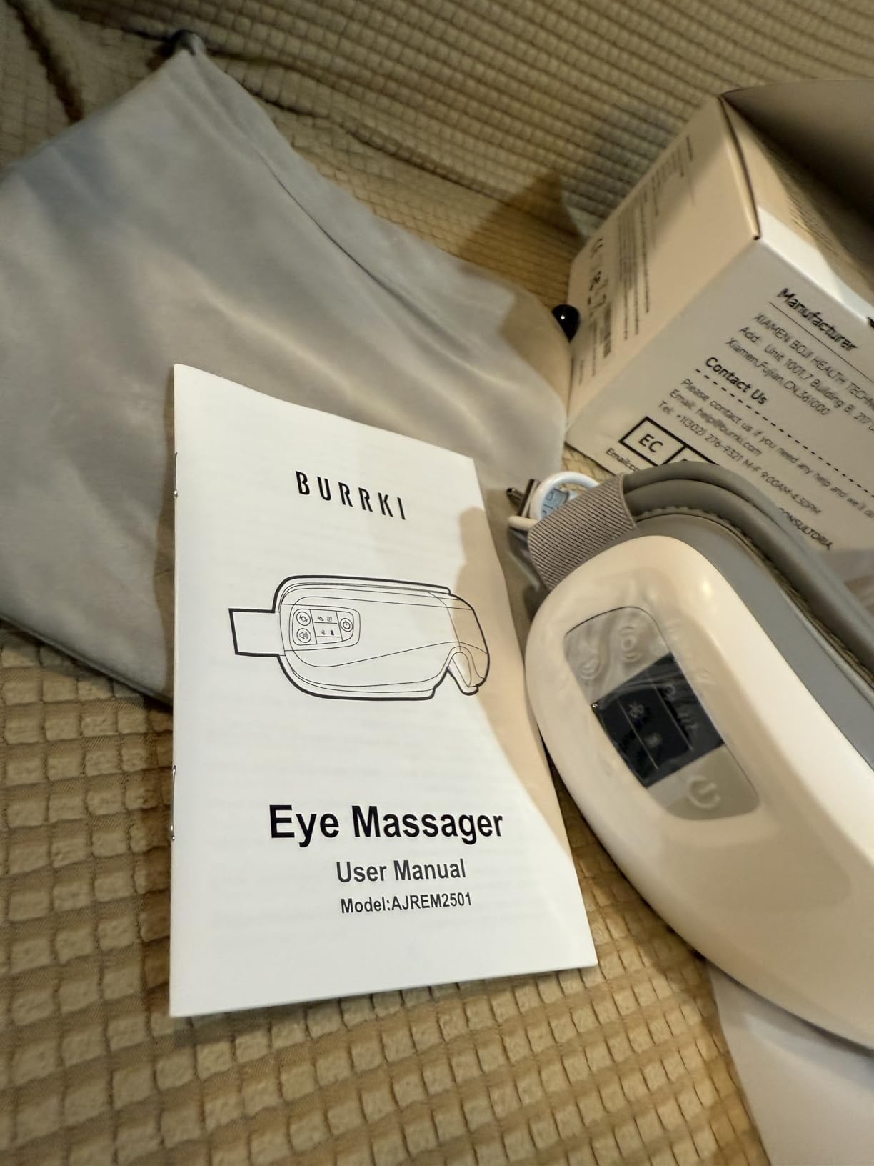 Eye Massager with Heat and Bluetooth Music, Heated Eye Mask for Migraines Relief, Reduce Strain, Headache Relief and Improve Sleep customer photo 2