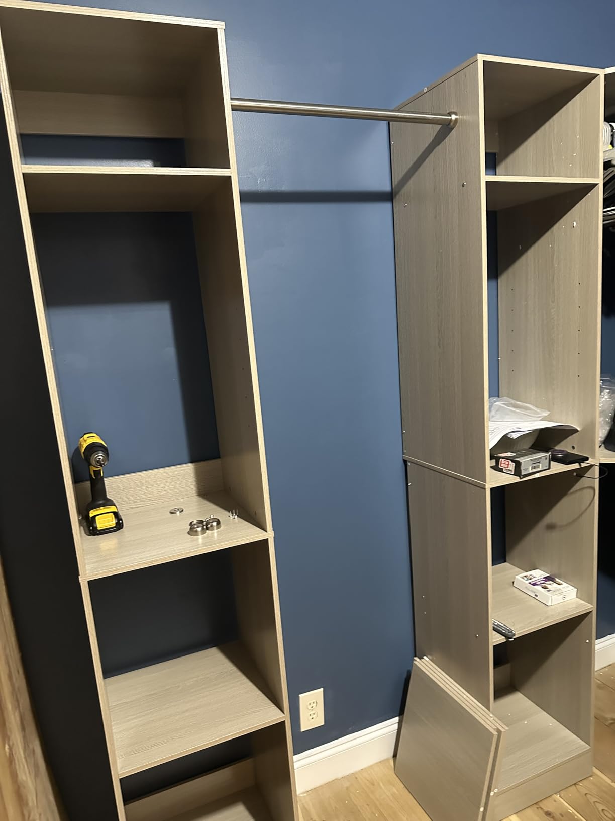 Besiost Corner Closet System with 12 Shelves, 39.2
