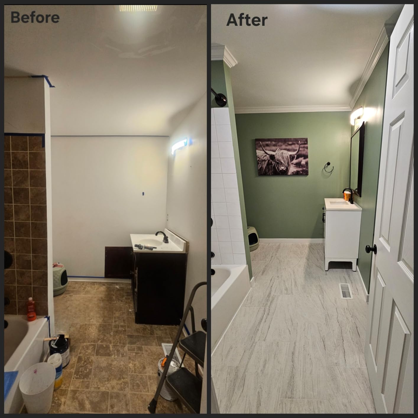 Broan-NuTone Bathroom Exhaust Fan with LED light - Easy Retrofit Without Attic Access, Quiet 1.5 Sones, 80 CFM ENERGY STAR Certified customer photo 2