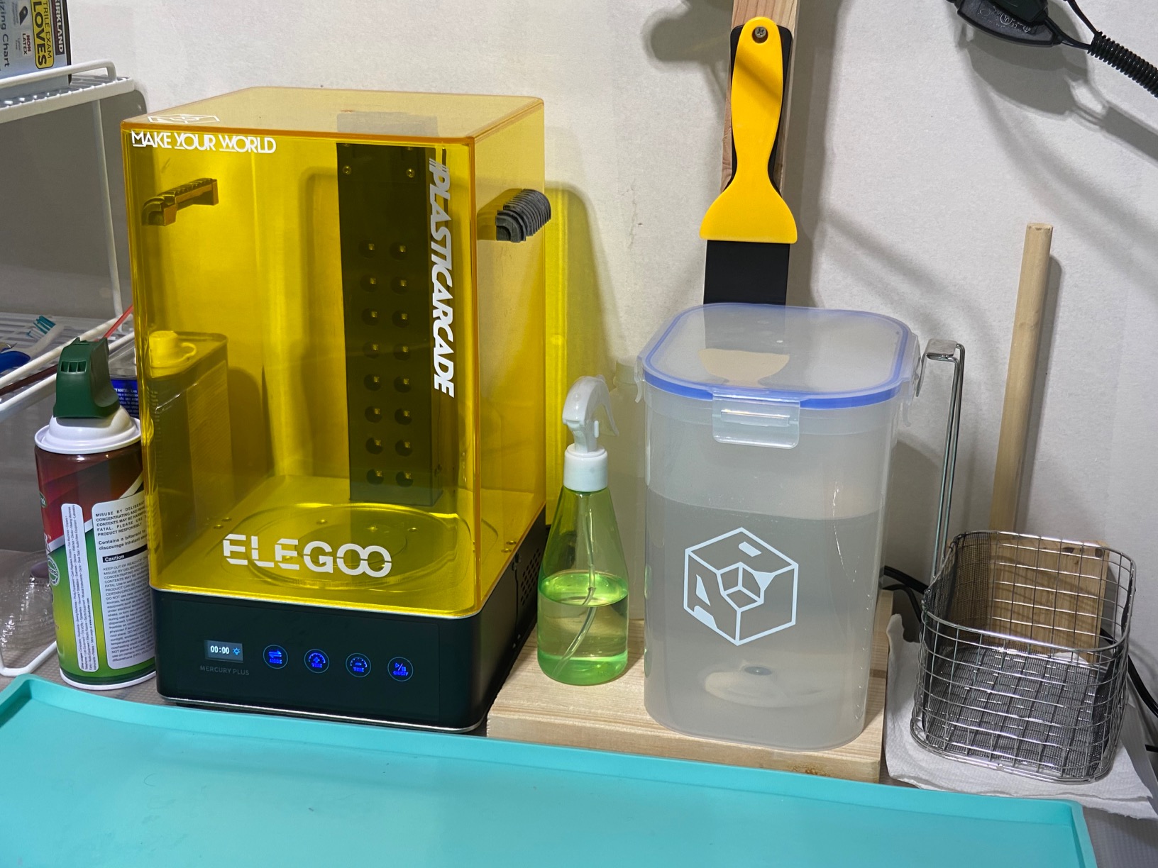 ELEGOO Mercury Plus V3.0 Wash and Cure Station, 7.5 L Large Capacity, Compatible with Mars Saturn Photon Halot MSLA LCD DLP 3D Printers, Washing Size of 9.05