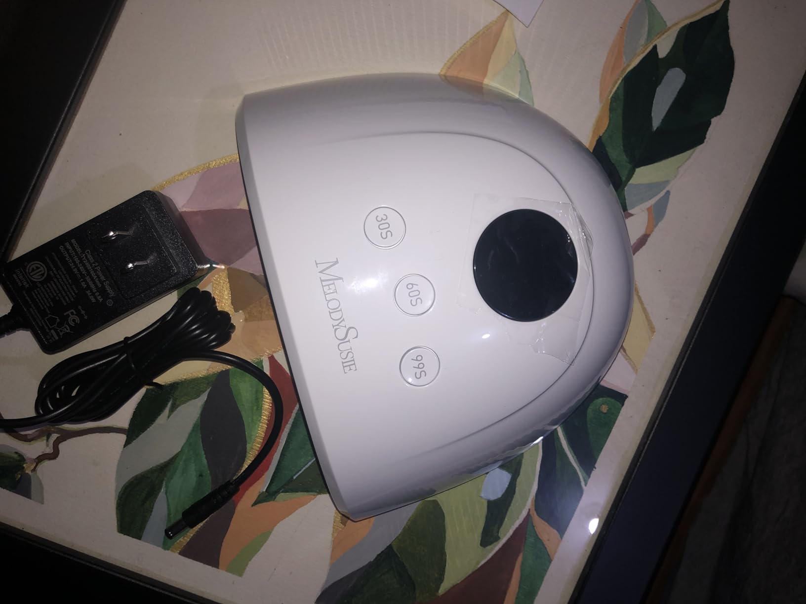 MelodySusie Compact Advanced UV LED Nail Lamp, P-Plus30F Nail Dryer with 3 Timers & Smart Sensor Cures All Gels, Especially Rhinestone Glue, Solid & Liner Gel Polishes for Advanced DIY at Home-White customer photo 1