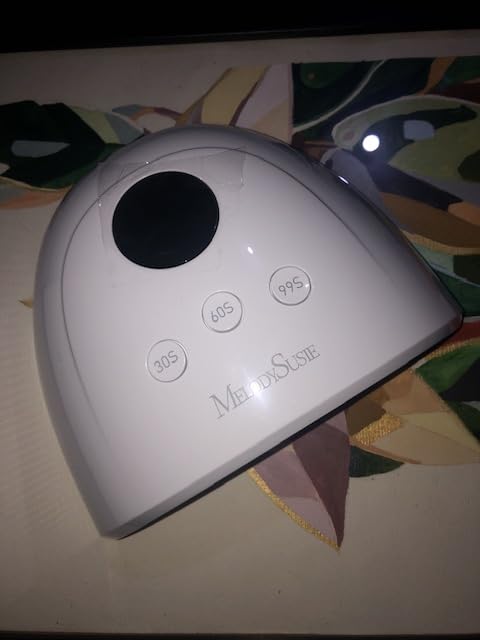 MelodySusie Compact Advanced UV LED Nail Lamp, P-Plus30F Nail Dryer with 3 Timers & Smart Sensor Cures All Gels, Especially Rhinestone Glue, Solid & Liner Gel Polishes for Advanced DIY at Home-White customer photo 2
