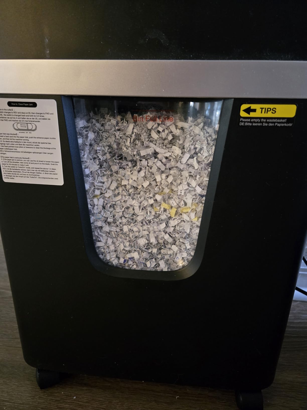 Bonsaii 12-Sheet Micro-Cut Paper Shredders for Home Office, Heavy Duty Document Shredder with 5.5 Gallon Pullout Bin for CD/Credit Card/Staple, 30 Mins Continuous Run Time, P-4 High Security, C282-B customer photo 1