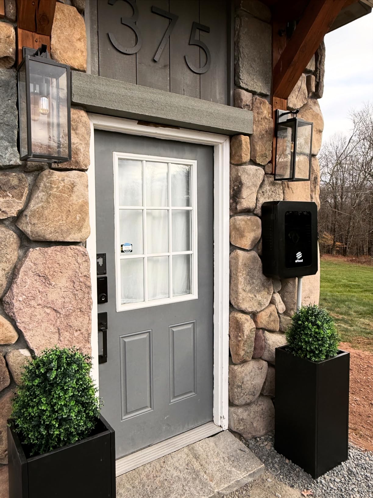 Outdoor EV Charger Enclosure Wall Box with Lock for Tesla Wall Charger and Chargepoint with Holder | Weatherproof Visible, Easy to Install, Black customer photo 1