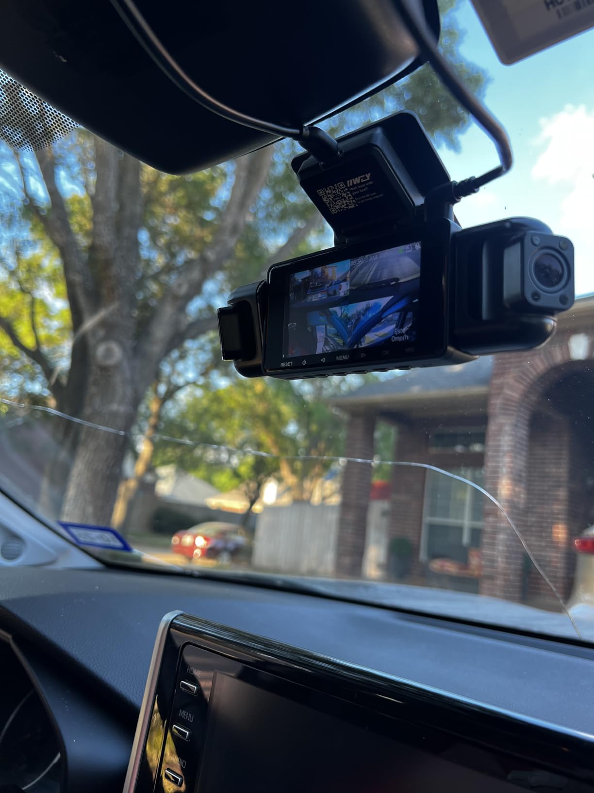 IIWEY N5 4 Channel Dash Cam 360° View, 1080P Front and Rear Inside, Left Right Dash Camera for Cars, 8 IR Lamps Night Vision, 5G WiFi & APP Control, G-Sensor, Parking Mode, with a Free 128GB SD Card customer photo 2