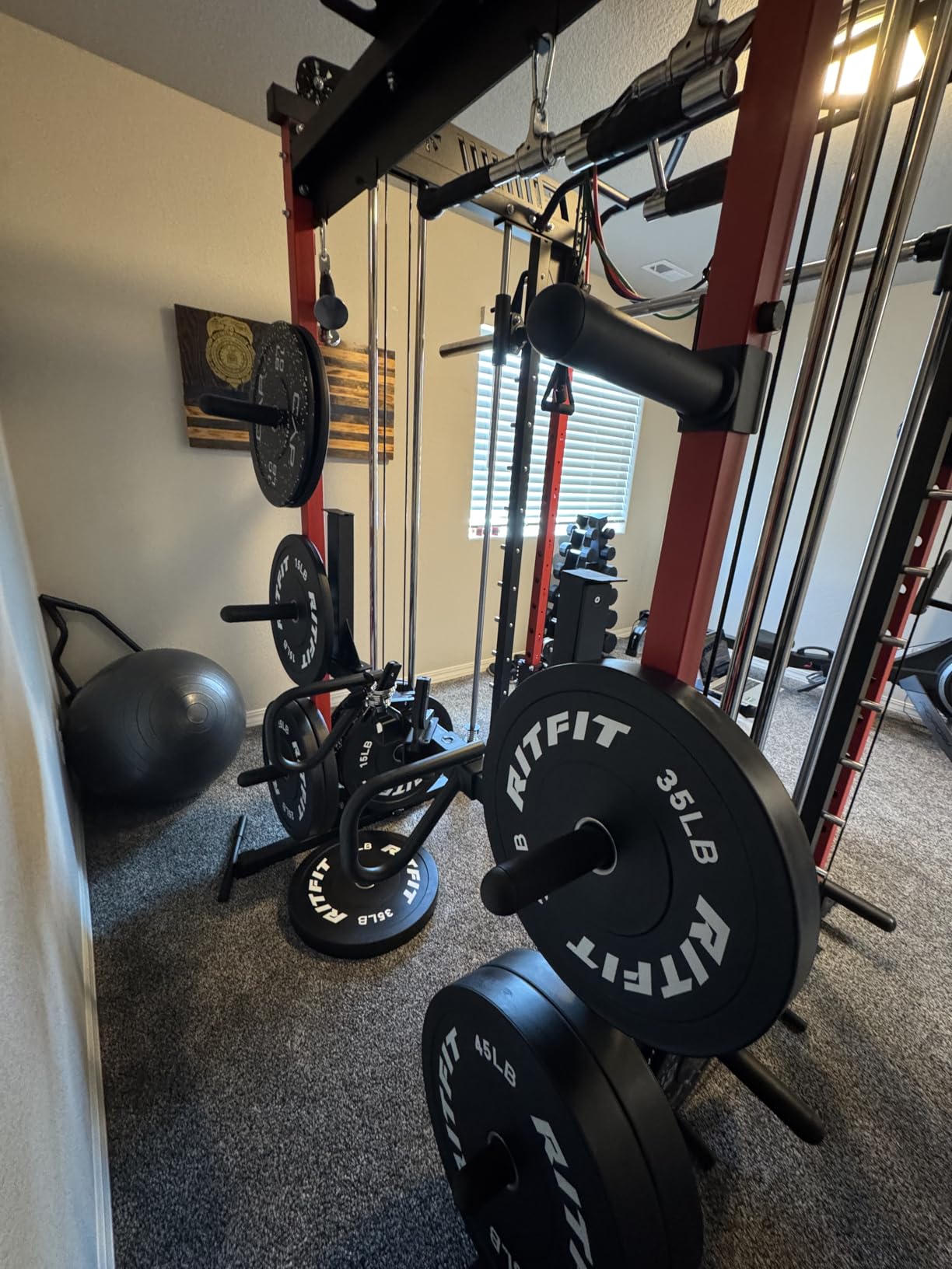 RitFit M1 Pro Smith Machine with Cable Crossover System, Multi-Function Squat Rack Power Cage for Home Gym customer photo 2