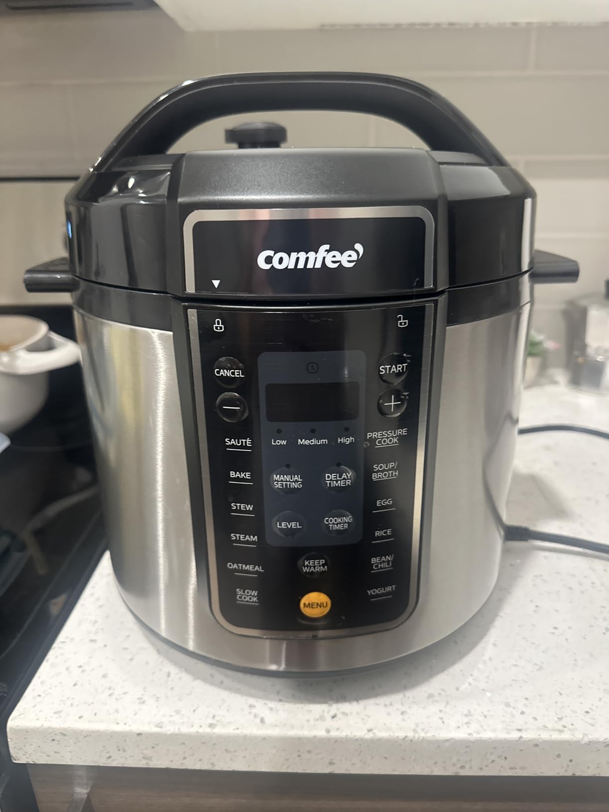 COMFEE' Pressure Cooker 6 Quart with 13 Cooking Functions, Non-Stick Pot Yogurt Maker Rice Cooker Slow Cooker Sauté Steamer, Healthy Ceramic Inner Pot customer photo 1