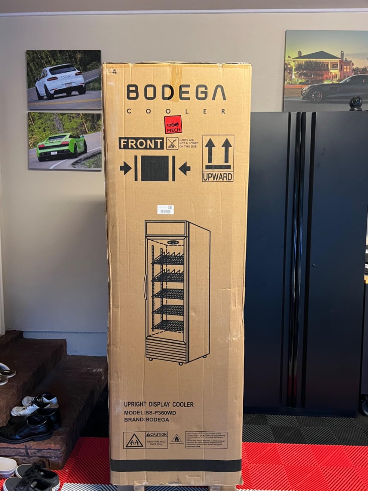 BODEGACOOLER Wine and Beverage Refrigerator,30 Inch Under Counter Commercial Beverage Refrigerator, Large Capacity Back Bar Cooler With 2 Glass Doors,LED Lighting Display Beer Wine Soda Drinks. customer photo 2