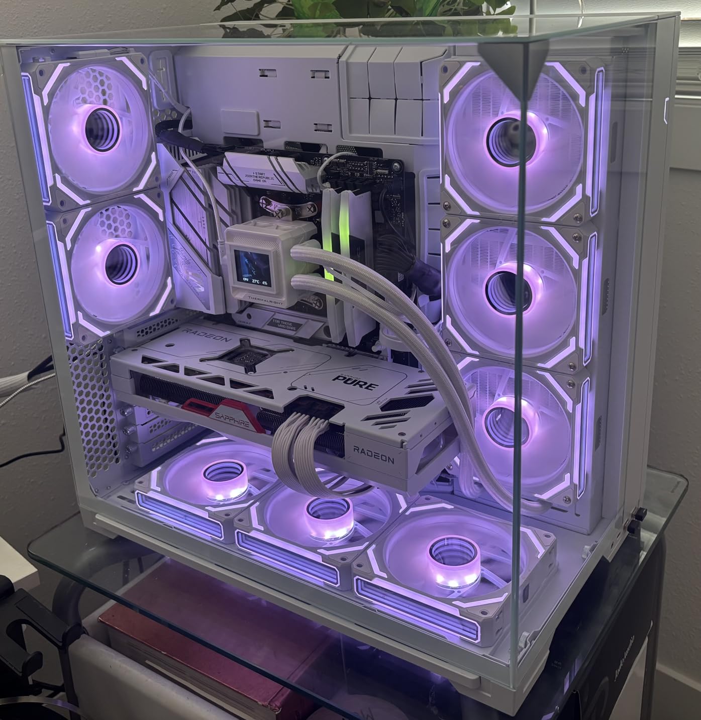 O11Vision Compact White-Steel-Tempered Glass ATX Mid Tower Computer Case-Back Connect Support-O11VPW customer photo 1