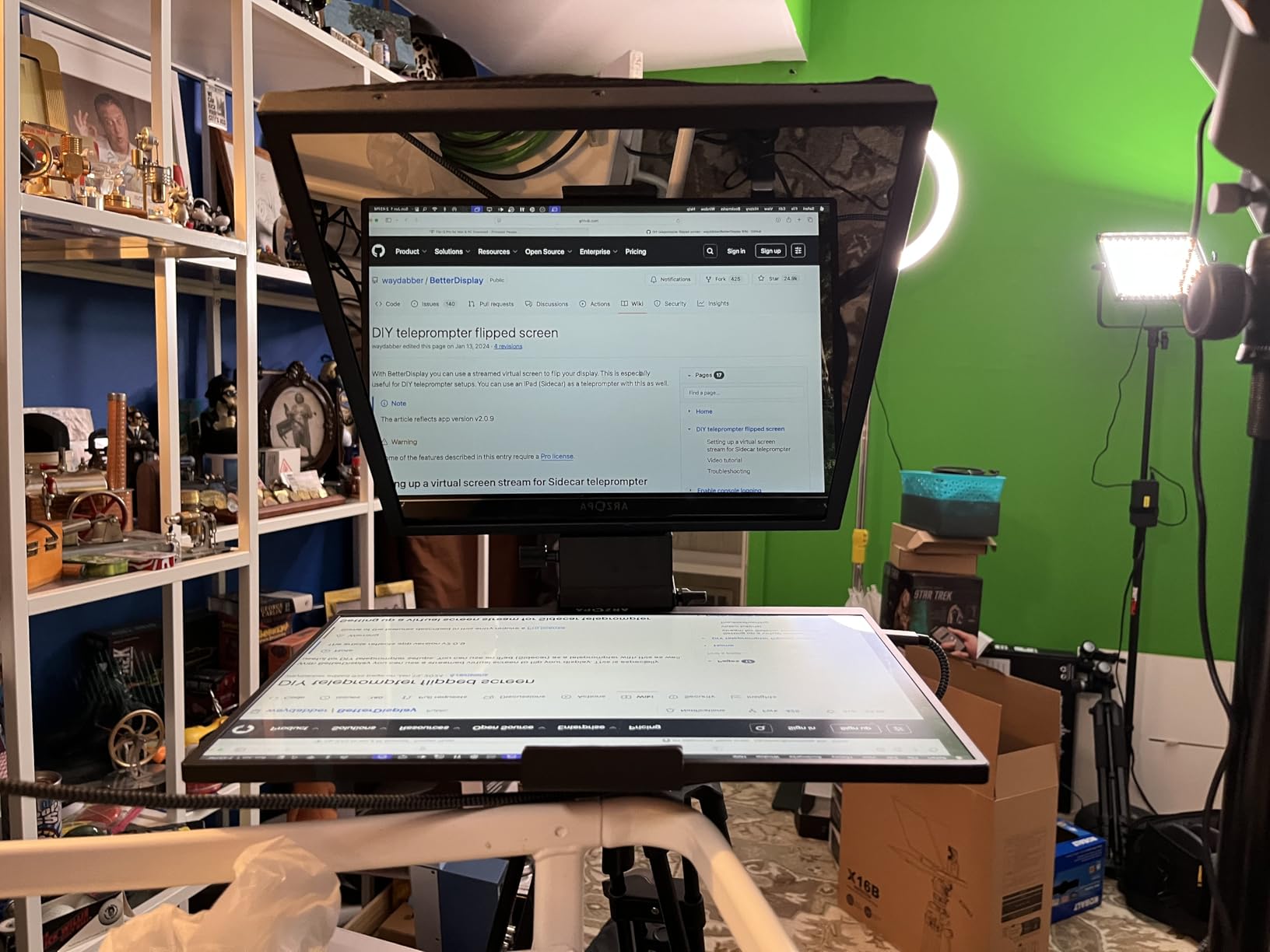 NEEWER Basics X16B Aluminum Alloy Liftable Teleprompter 16