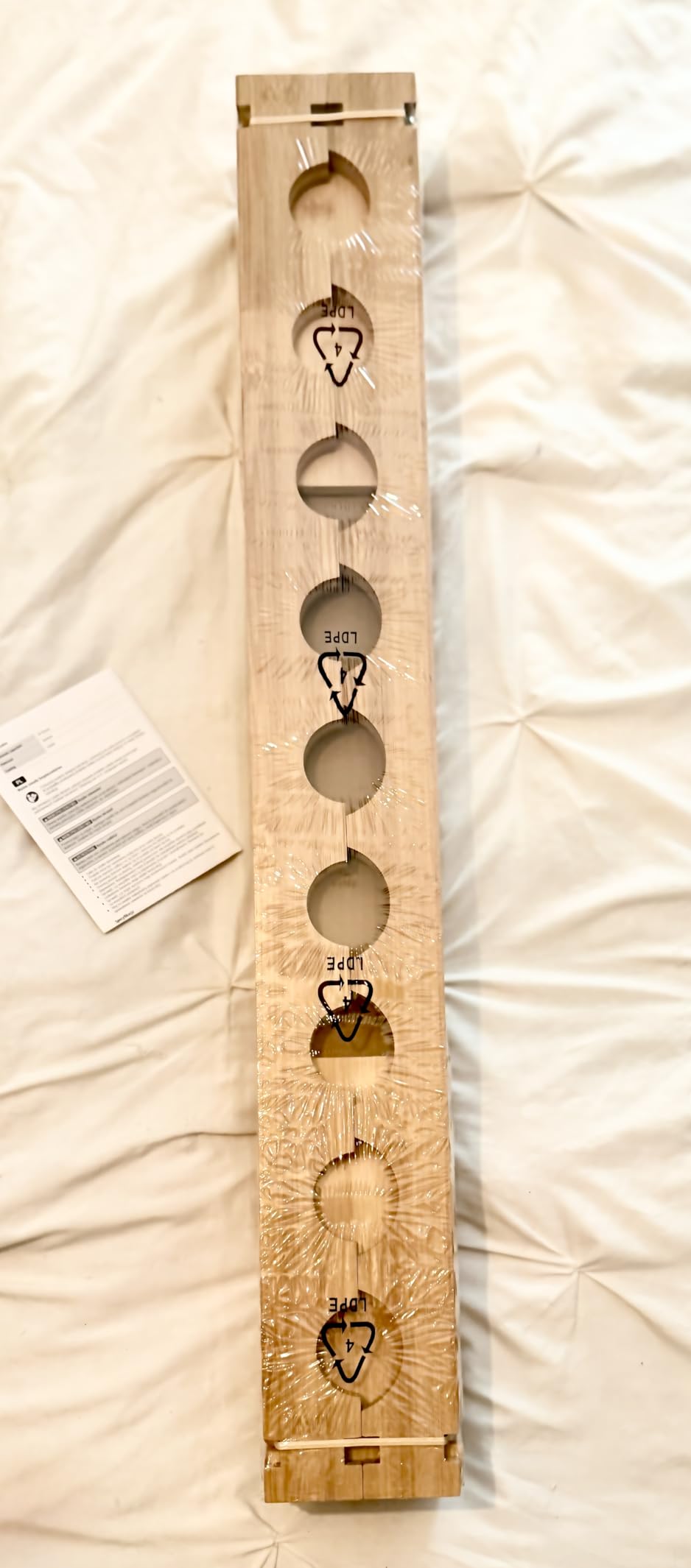 Amazon Basics Stackable Natural Bamboo Wine Rack, 36 Bottle Capacity customer photo 2