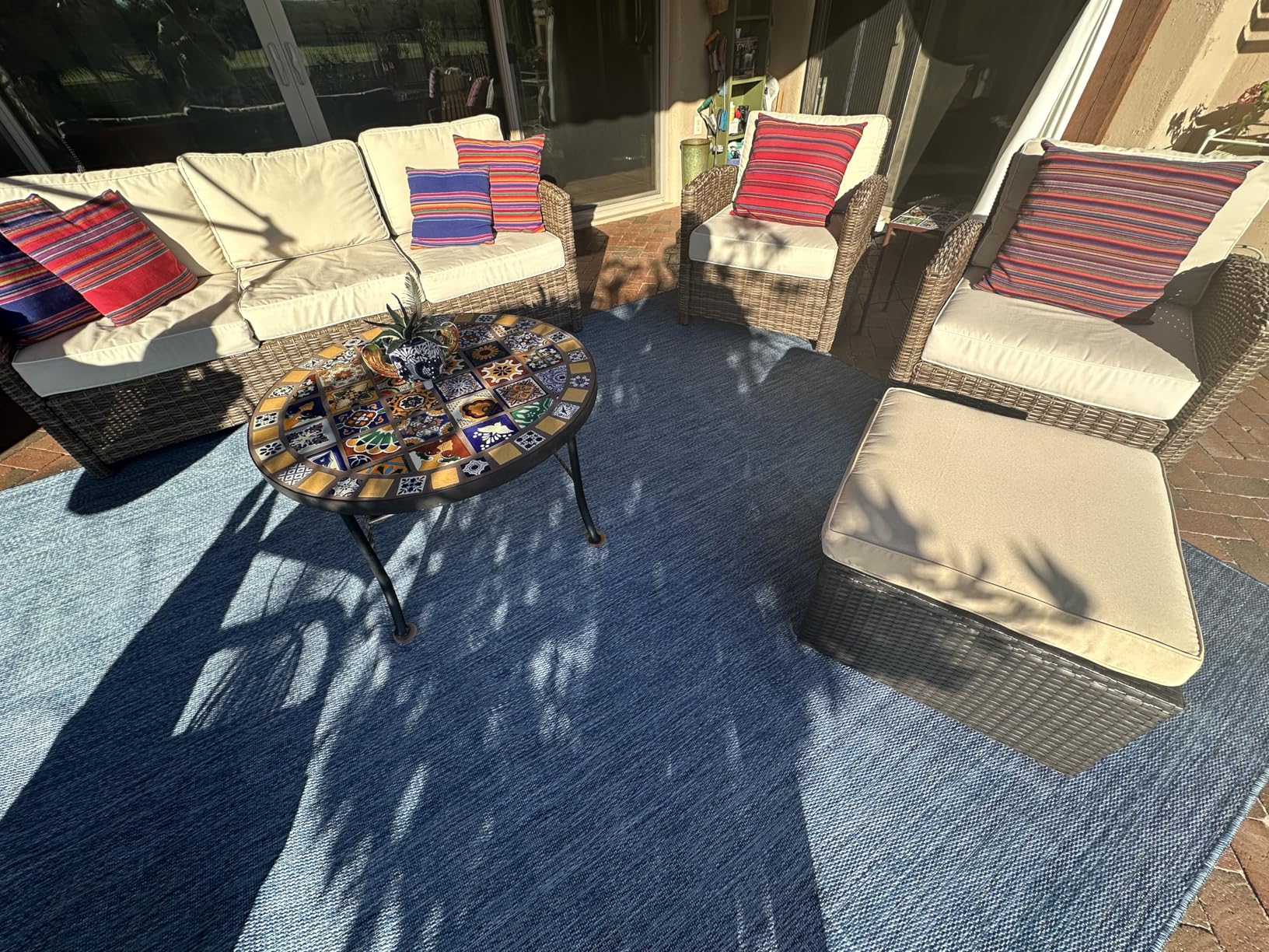 CAMILSON Outdoor Rug 10x14 Modern Area Rugs for Large Indoor and Outdoor Patios and Porches - Waterproof, Washable, Non-Shedding, Easy-to-Clean Outside Carpet (10 x 14, Solid - Jute) customer photo 1