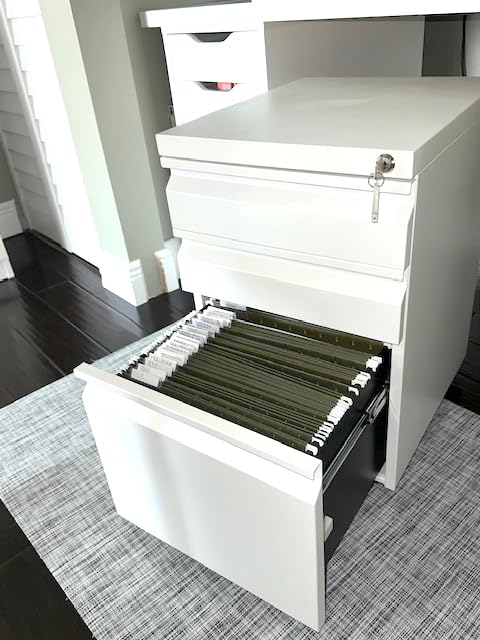 Guizeeopo 2 Drawer File Cabinet with Lock, Vertical File Cabinets for Home Office, Printer Stand, Heavy Duty Steel Office Storage Cabinet for Letter/Legal/A4, Assembly Required customer photo 2