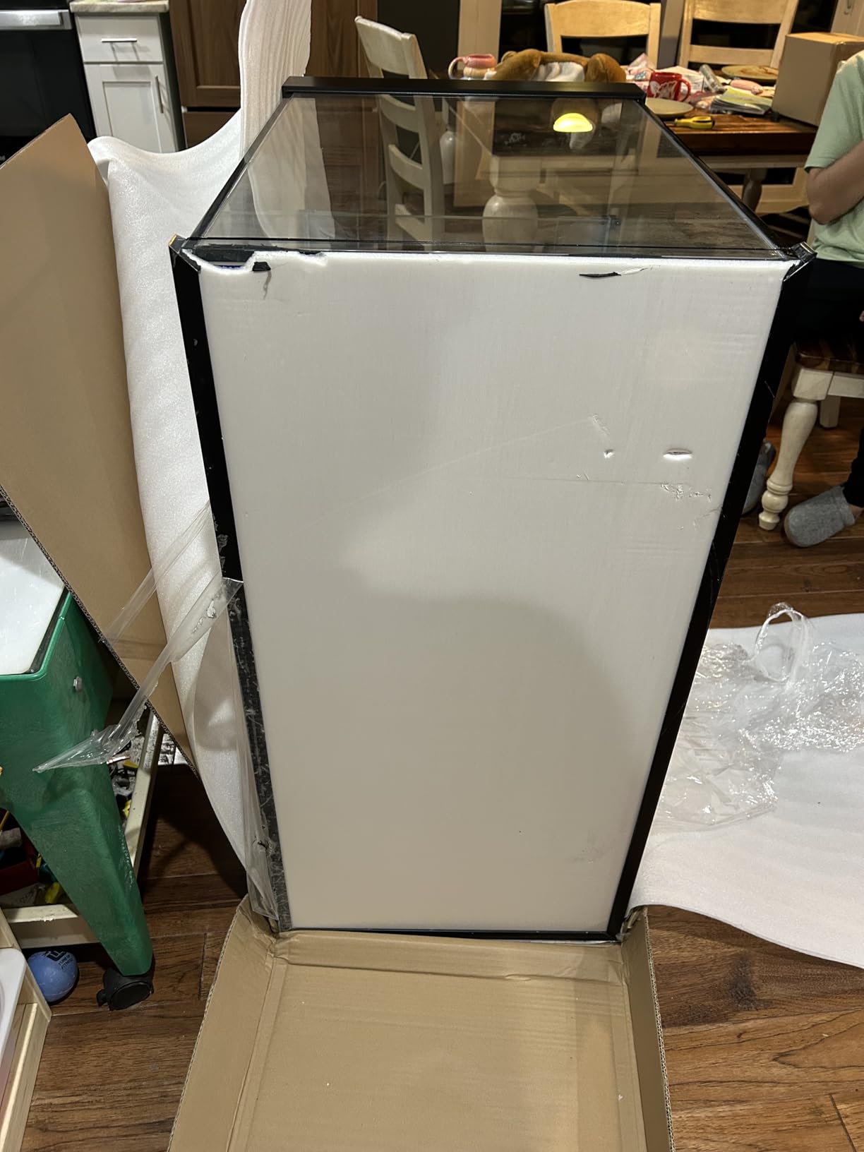 Aqua Dream 100 Gallon Fish Tank Aquarium with Stand & Sump Filter - Ultra-Clear Glass, Cabinet, 86-Gallon Display, 920 GPH Pump, LED Light, Freshwater Aquarium & Reef-Ready - Black customer photo 1