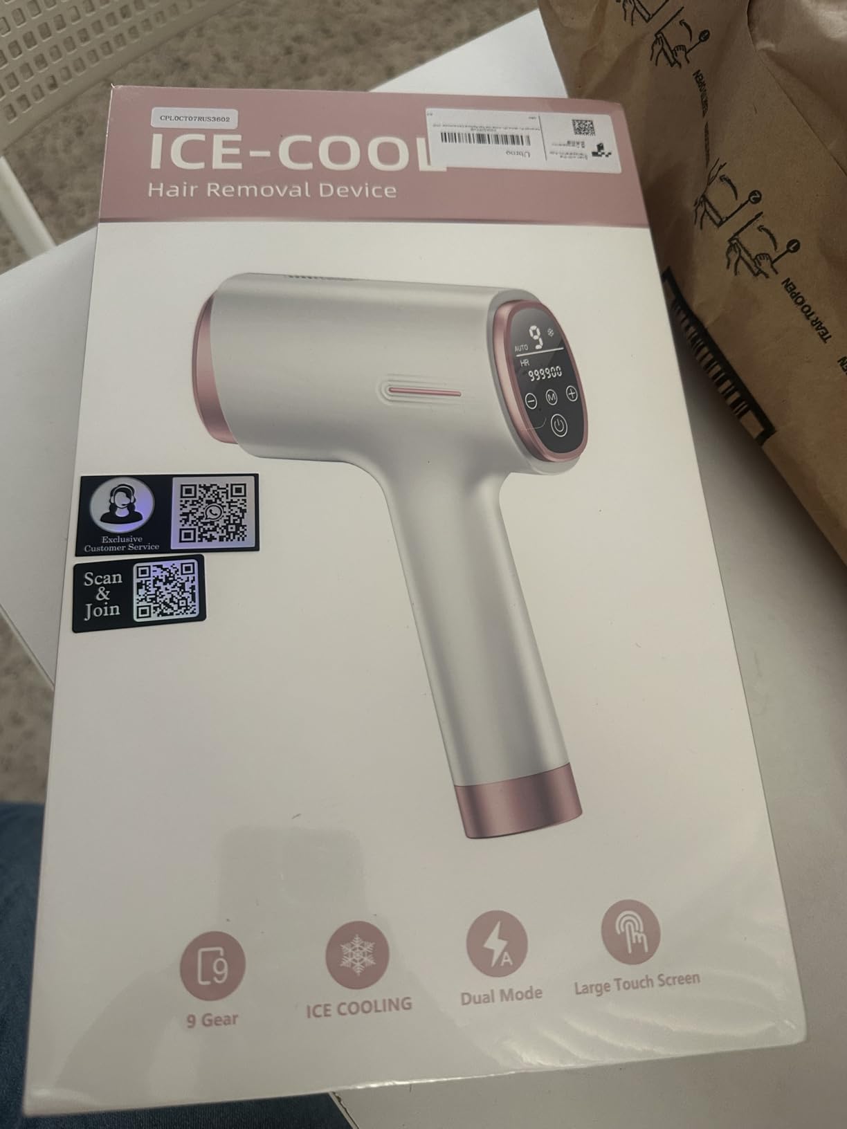 Ubroo IPL Laser Hair Removal Device - 41°F Ice Cooling Painless Laser for Women Men, Face Body Bikini, 21J Energy, 96% Hair Reduction, At-Home Professional Results customer photo 1