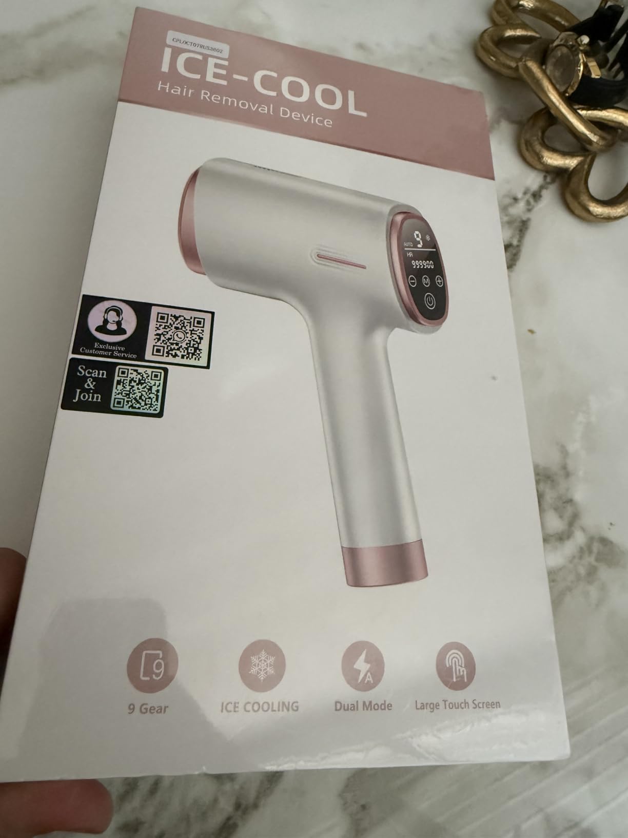 Ubroo IPL Laser Hair Removal Device - 41°F Ice Cooling Painless Laser for Women Men, Face Body Bikini, 21J Energy, 96% Hair Reduction, At-Home Professional Results customer photo 2