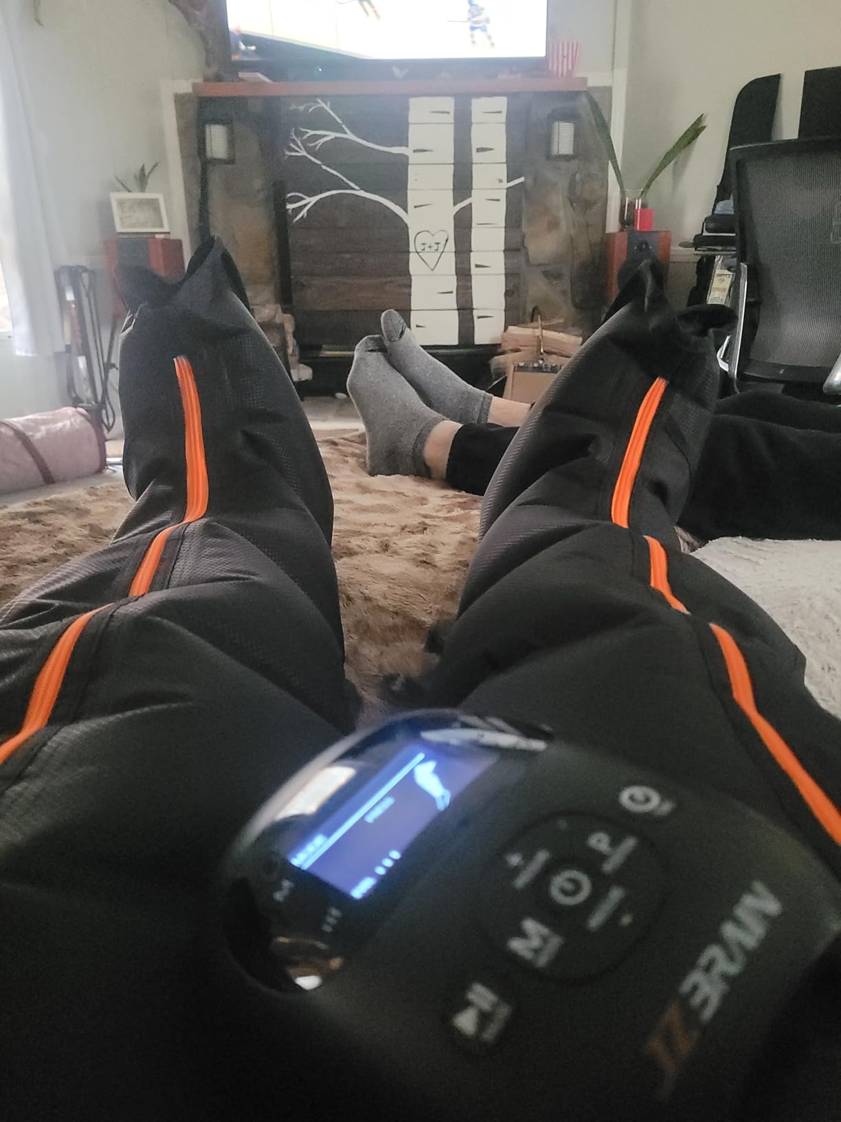 Cordless Leg Compression Massager for Circulation: Sequential Compression Boots for Massage Therapy & Fast Recovery - 8 Intensity, 6 Modes, 14 Positions for Athletes & Gym customer photo 2