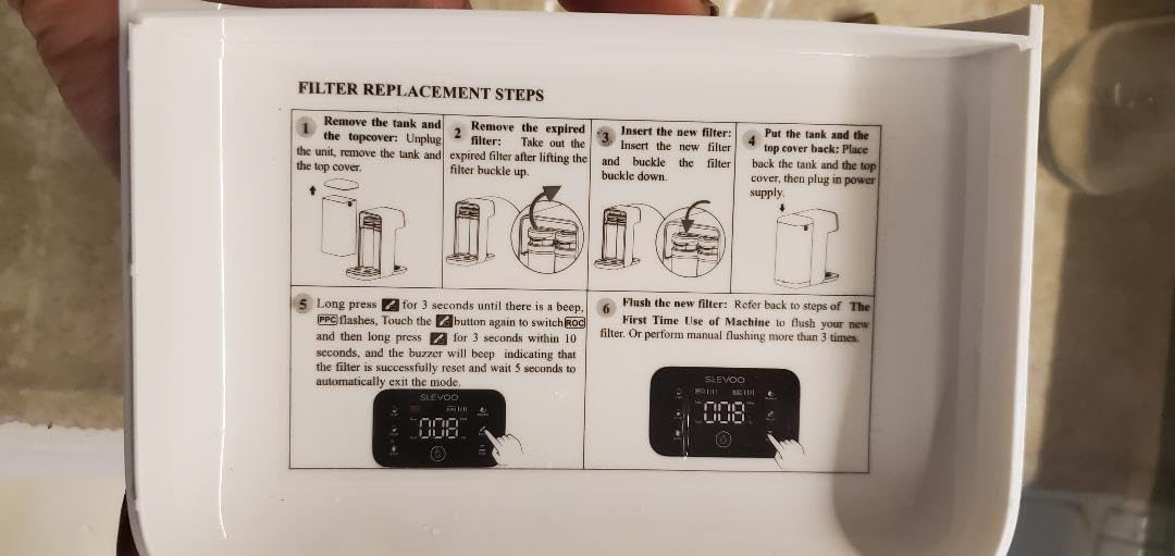 Reverse Osmosis Water Filter Countertop, 6 Stage Ro Water Filtration System with Remineralization Glass Pitcher, 4:1 Pure to Drain, TDS Real-Time Displaying, 4L Capacity Tank for Home Office customer photo 2