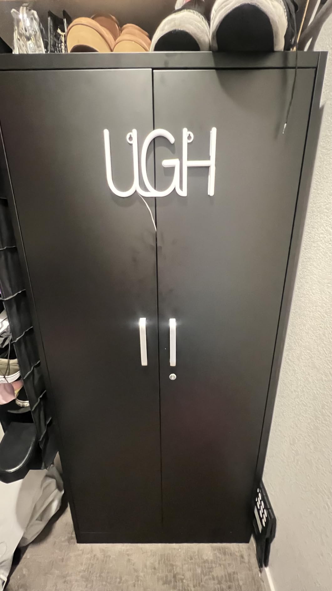 Approgreent 2 Drawer File Cabinet, File Cabinets for Home Office, Printer Stand, File Cabinet with Lock, Lateral Filing Cabinet for A4/Letter/Legal Size File Folders, Assembly Required(Black) customer photo 2