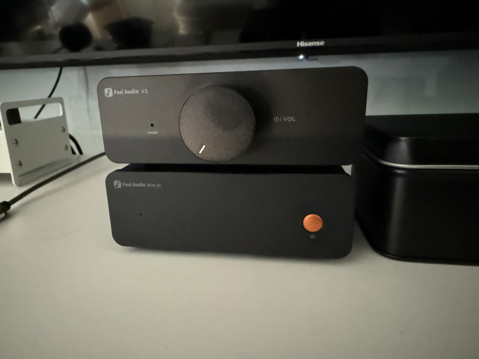 Fosi Audio Box X5 Phono Preamp for Turntable, Mini Preamplifier Home Audio for MM & MC Cartridge Turntable/Phonograph Record Player/Active Speakers, 4-Level Adjustable Gain 38/48/56/66 dB with RCA customer photo 1