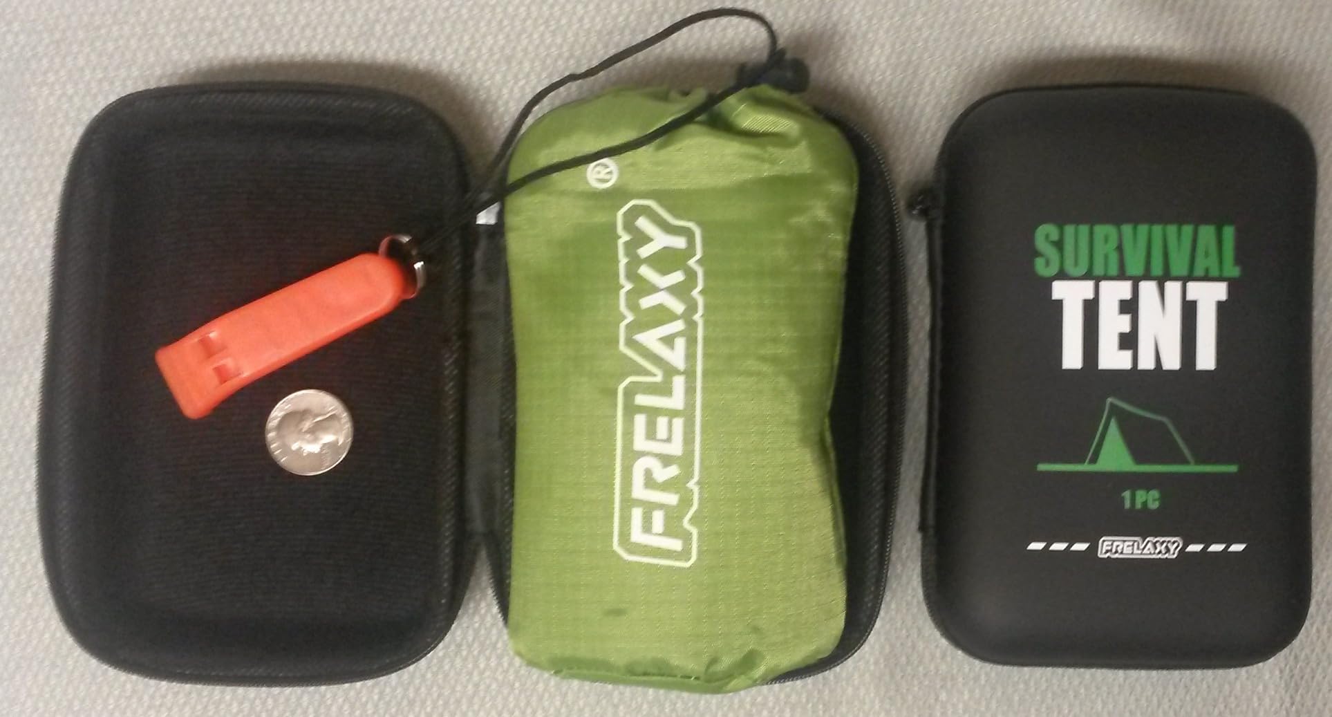 Frelaxy Extra-Thick Emergency Tent, Compact Survival Tent with Whistle, Upgraded Paracord, Storage Pouch, and EVA Case, 2 Person Emergency Shelter for Backpacking, Hiking, Outdoor customer photo 1