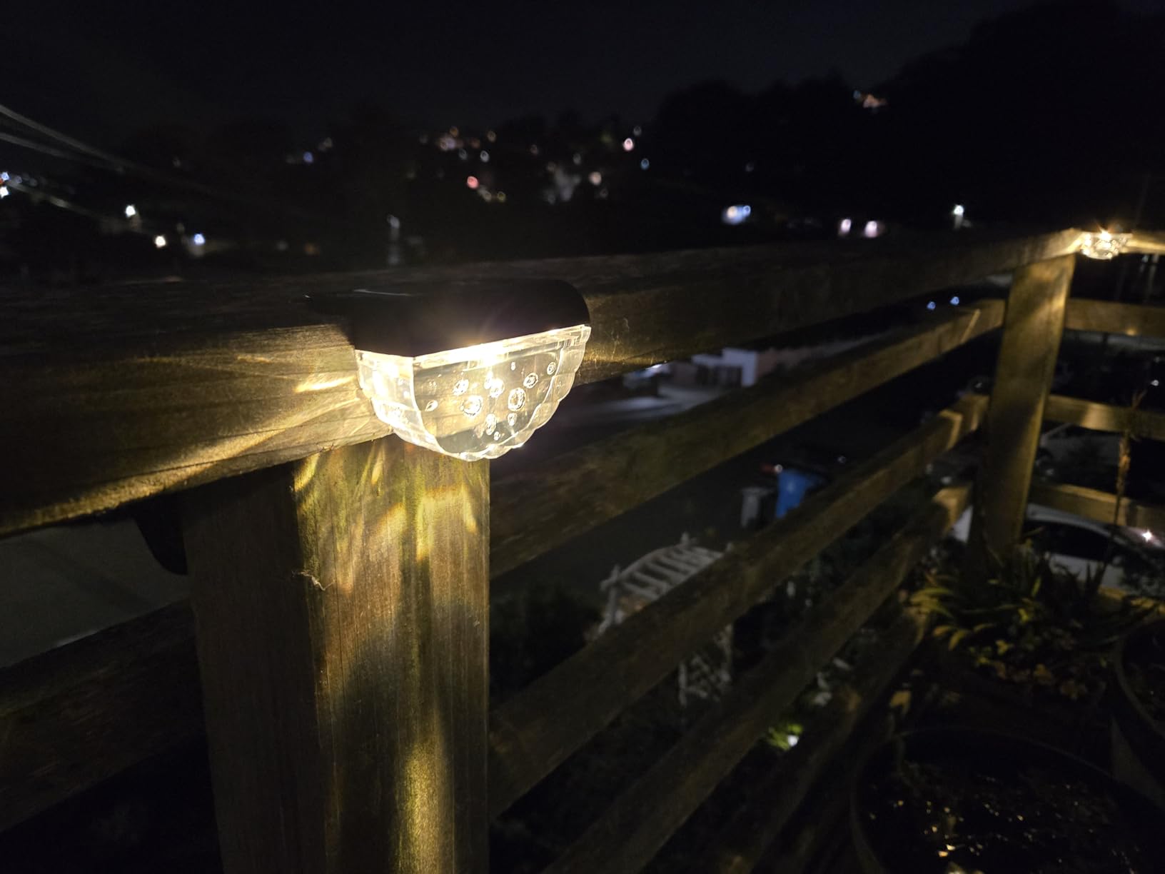 12 Pack Solar Deck Lights Outdoor, Solar Step Lights Waterproof for Outside, Yard, Patio, Garden, Pool, Railing, Stairs, Fence (Warm White) customer photo 2
