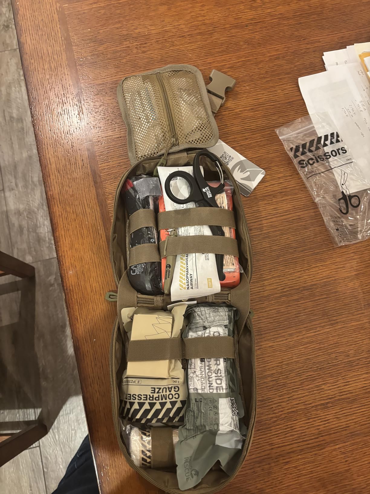 RHINO RESCUE IFAK Trauma Kit with C-A-T Tourniquet, Tactical First Aid Kit Molle Pouch for Military, Combat, Car, Camping, Hiking, Travel (Black) customer photo 1