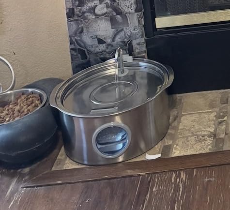 oneisall Dog Water Fountain, 7L/230oz/1.8G Quiet Dog Fountain Water Bowl, Stainless Steel with Visual Water Level customer photo 1