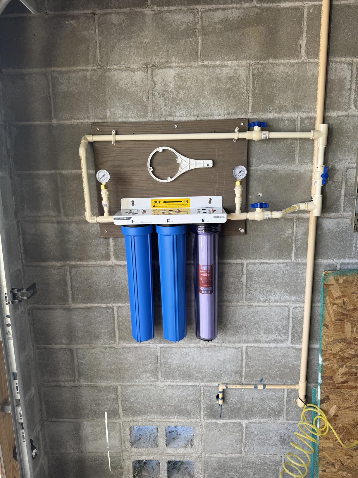 iSpring Heavy Metals Whole House Water Filter System, Reduces Lead, Chloramine, PFAS, Chlorine, Sediments, 3-Stage Whole House Water Filtration System, 3/4