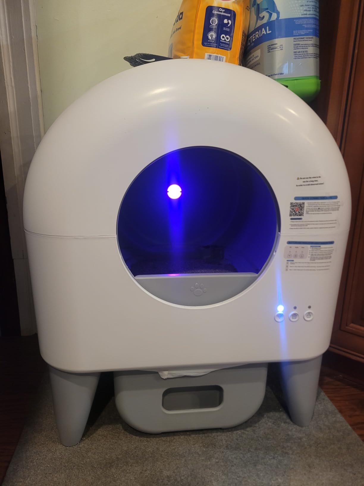 Automatic Cat Litter Box Self Cleaning Litter Box Large Capacity for Multiple Cats, App Control with Safety Sensors, Removable Washable Liner customer photo 1