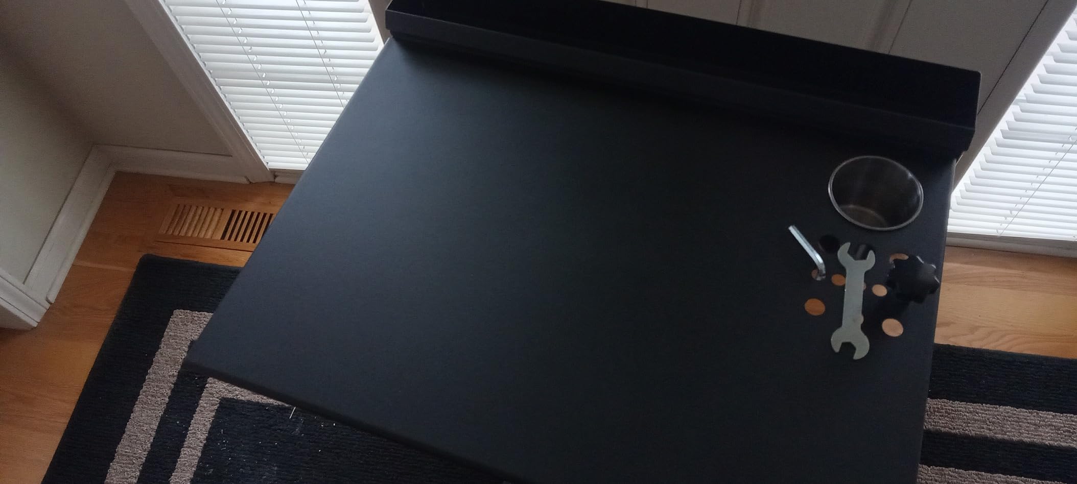 Tattoo Work Station Tattoo Salon Tray Cart Portable Work Table with Detachable Storage Shelf Armrest Stand Adjustable Height Stand Desk for Supplies and Equipment customer photo 2