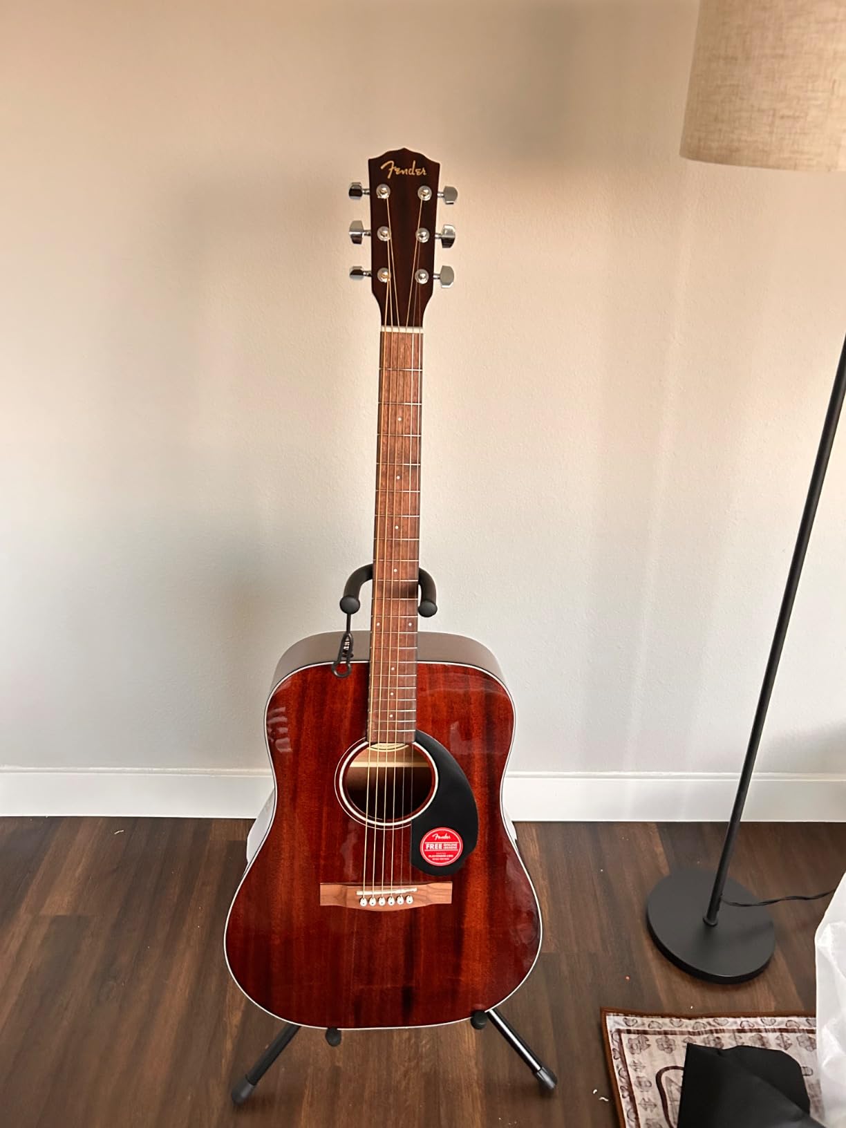 Fender CD-60S Mahogany 6-String Acoustic Guitar Bundle with Gig Bag customer photo 1