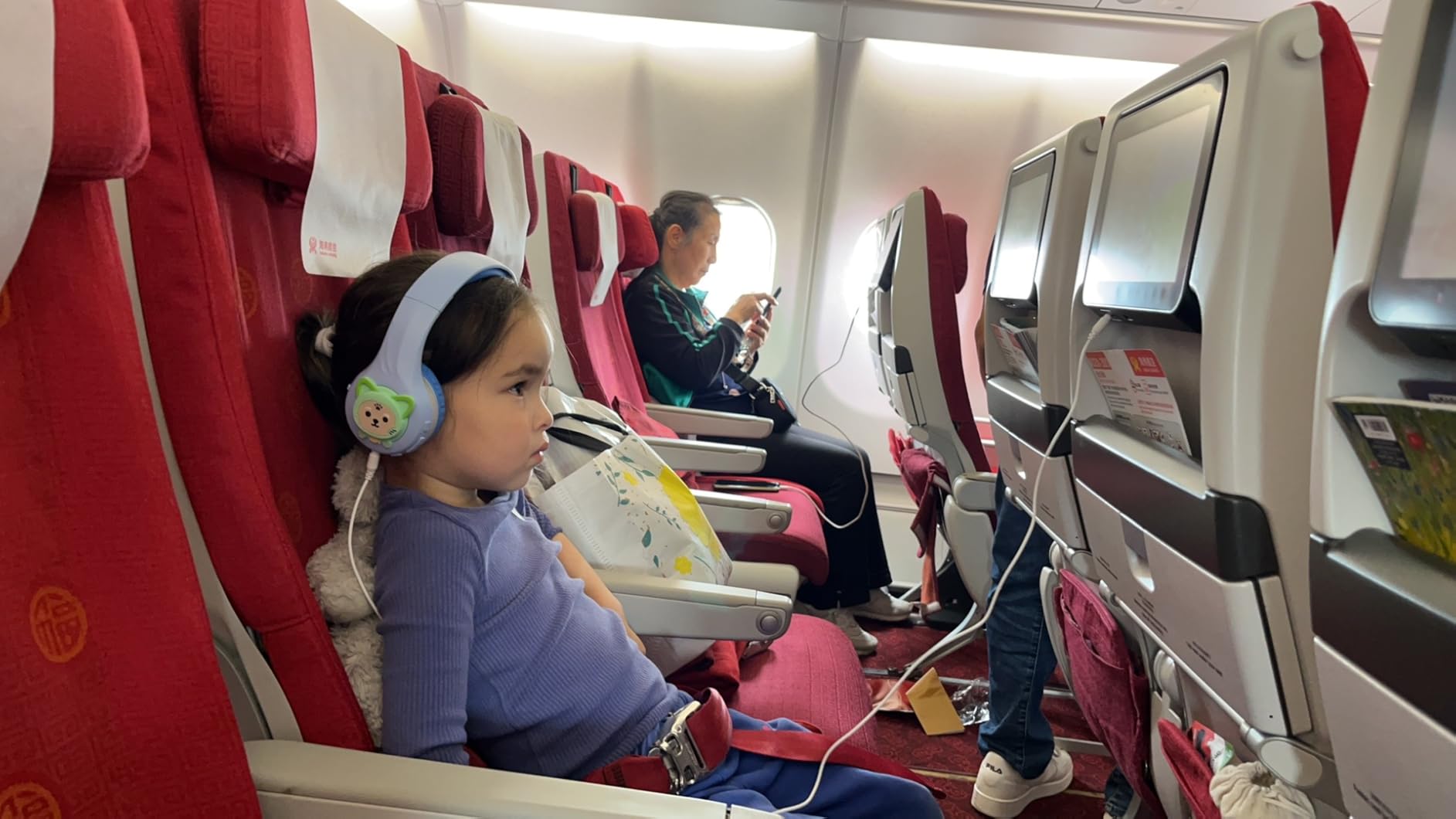 Riwbox CB-7S Kids Wireless Headphones, with Safe Volume Control 74/85/95dB, LED Glow Lights, 50H Playtime, Bluetooth V5.3, Built-in Mic, TF Card Slot, for Travel/School/Phone/Laptop (Pink&Purple) customer photo 2