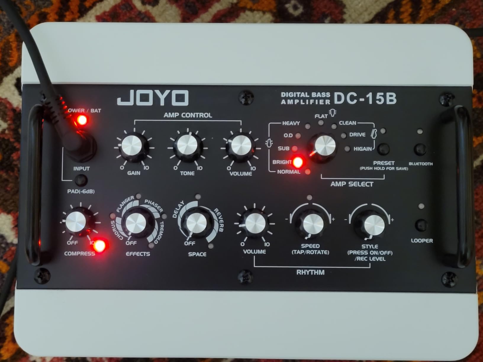 JOYO 15W Portable Bass Amp Combo | 9 Amplifier Models + 6 Modulation FX + Looper & Drum Machine | Rechargeable Battery | Digital Modeling | for Bassist Practice, Solo & Small Gigs (DC-15B) customer photo 2