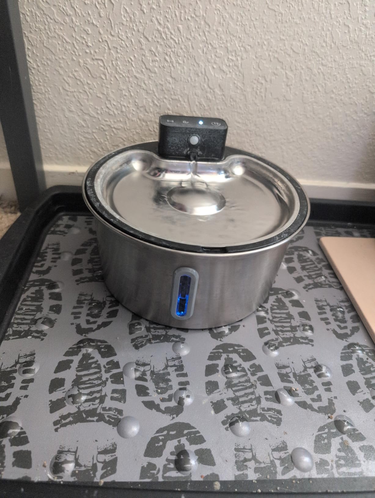 Wireless Cat Water Fountain Stainless Steel - 3.2L/108oz Cordless Pet Water Fountain Battery Operated Cat Water Dispenser Ultra Silent Rechargeable Water Fountains for Cats and Dogs customer photo 2