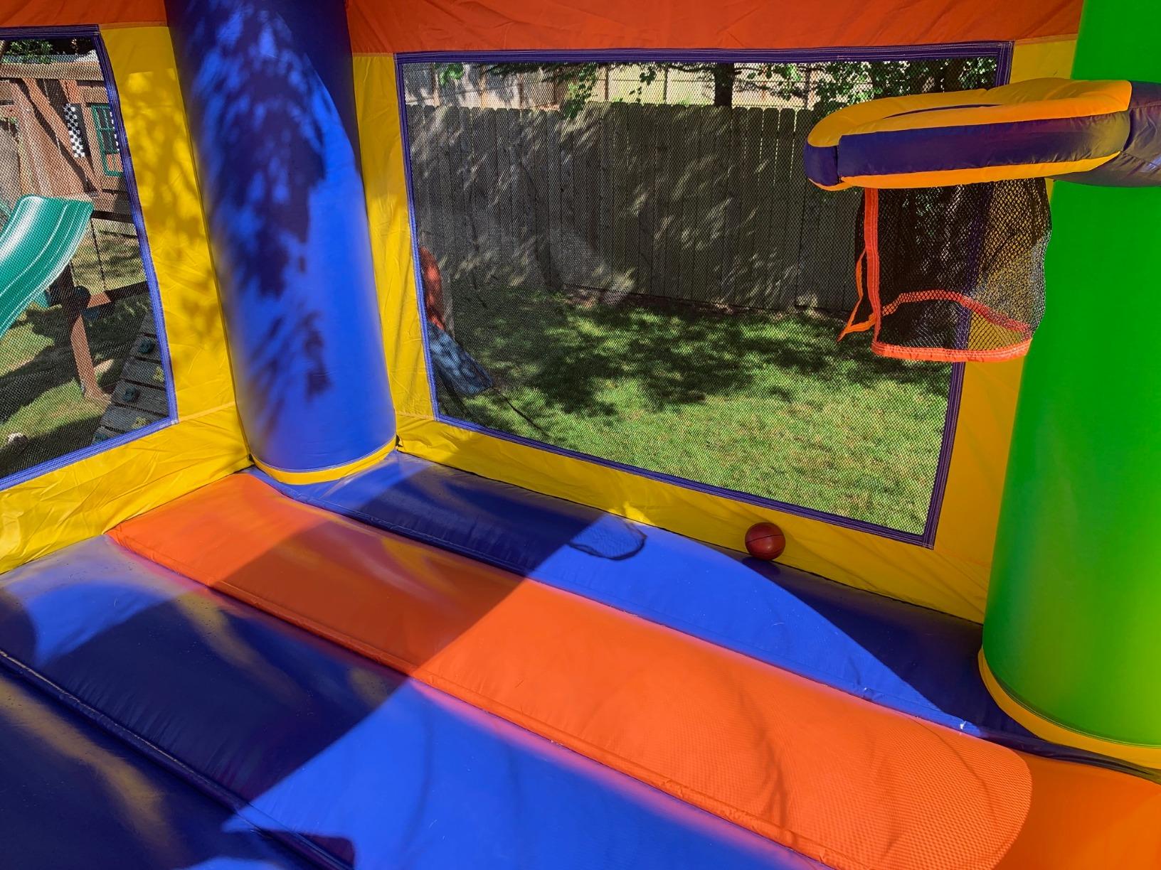 Crossover Inflatable Bounce House with Slide for Kids, 26.5 x 12 x 14.5 Foot Deluxe Pink Castle Combo Bouncer Waterslide Jumper - Includes Pool, Blower, Stakes, Patches and Storage Bag customer photo 2