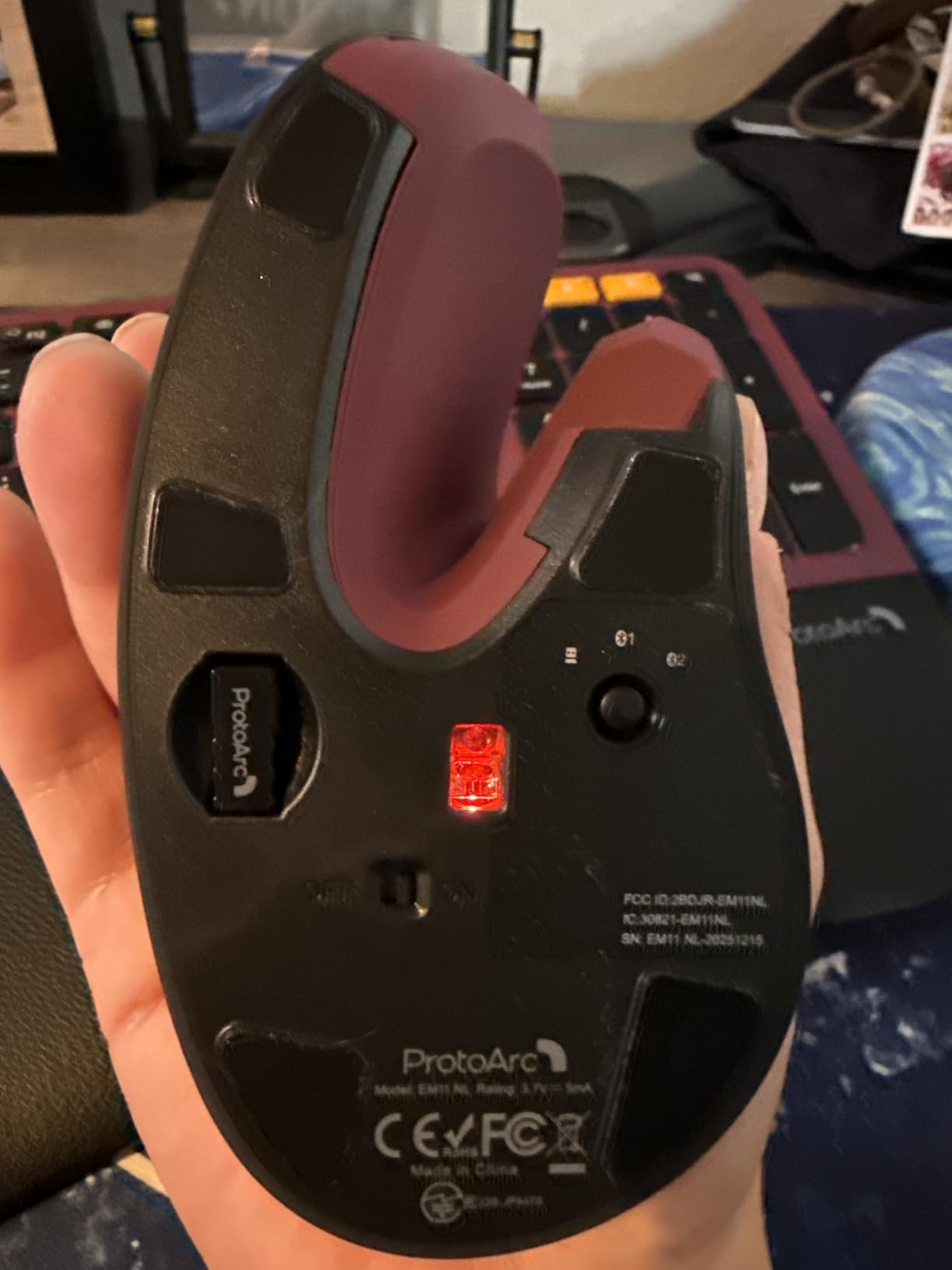 Backlit Bluetooth Ergonomic Keyboard, ProtoArc EK01 Plus Full Size Wireless Split Keyboard with Dual Bluetooth and USB, Cushioned Wrist Rest, Rechargeable for Windows/Mac/Android, Grey Black customer photo 1