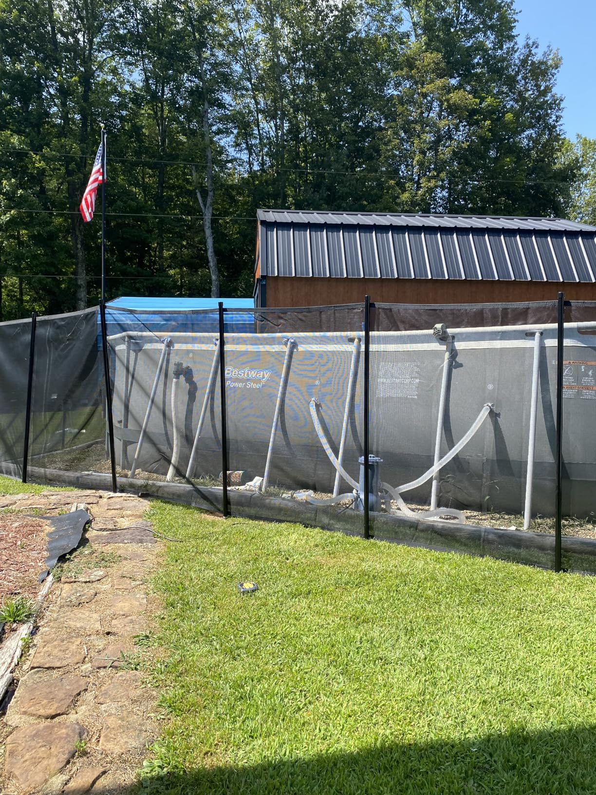 VINGLI Swimming Pool Fence for Ground and Above Pool Safety Fencing, Black (4×72FT) customer photo 1