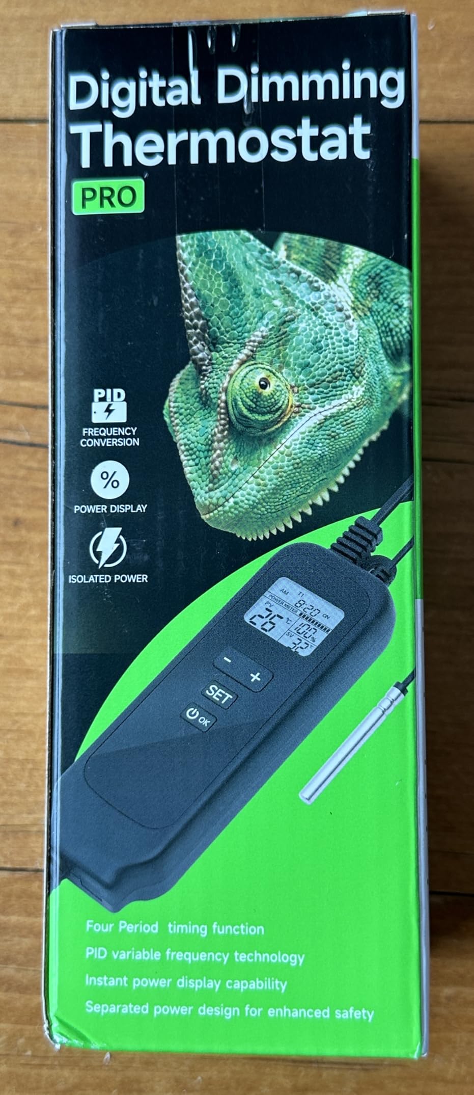 Reptile Dimming Thermostat, Adjustable Day and Night Temperature, Thermostat for Reptile Heat Lamp Heat Pad, PID Temperature Controller, Memory Function, ℉/℃ (Model: PT02A) customer photo 1