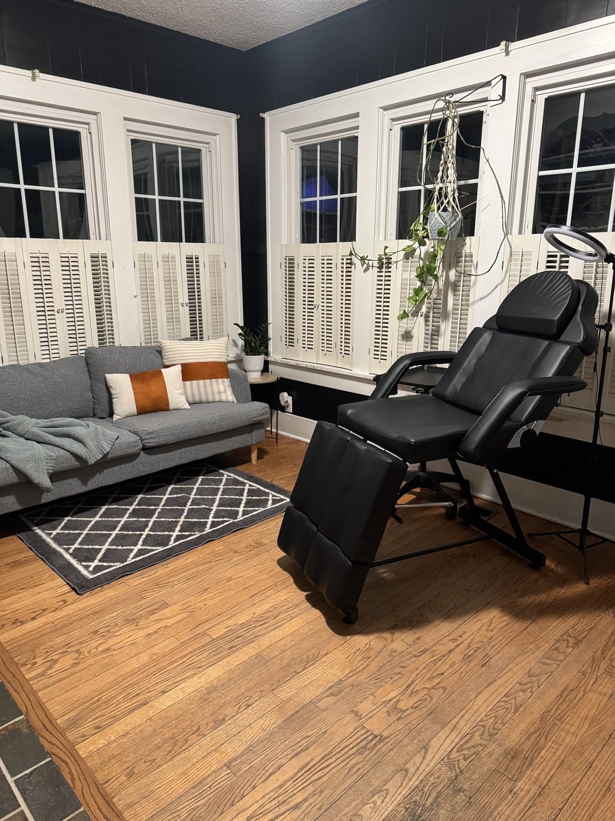 Tattoo Chair for Client with Adjustable armrests Black Esthetician Bed with Split Legs Massage Table customer photo 1