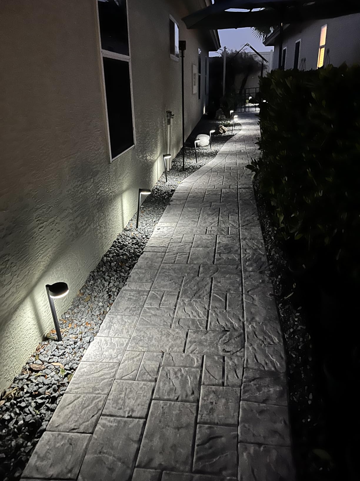8 Pack Solar Pathway Lights Outdoor, 12 Brighter LED Solar Lights Outdoor Waterproof, Up to 12 Hrs Modern Path Light for Yard Garden Walkway Driveway Lawn (8 Pack) customer photo 2
