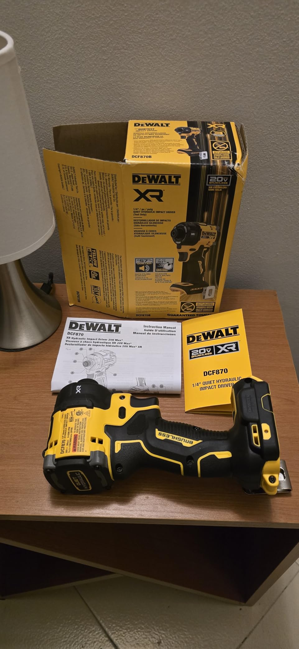 DEWALT 20V MAX 1/4 Inch Hydraulic Impact Driver, Quiet, Brushless Cordless XR Extreme Runtime, LED Halo Ring, Tool Only (DCF870B) customer photo 2