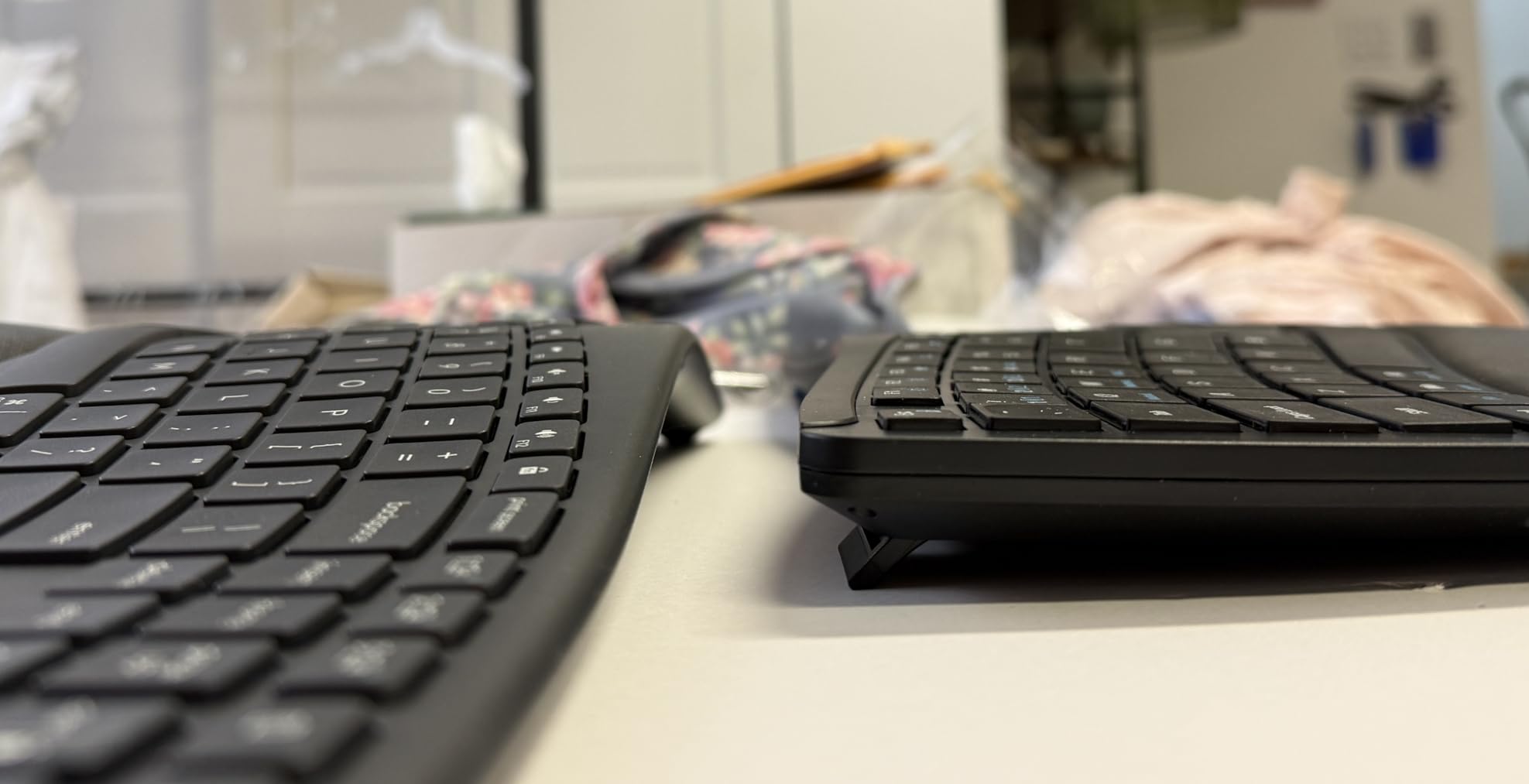 TECKNET Wireless Ergonomic Keyboard Rechargeable, 2.4G+Bluetooth Ergo Cordless USB Computer Keyboard, Wrist Rest, Natural Typing, Stain-Resistant Fabric, Compatible For Windows Computer Desktop Laptop customer photo 2