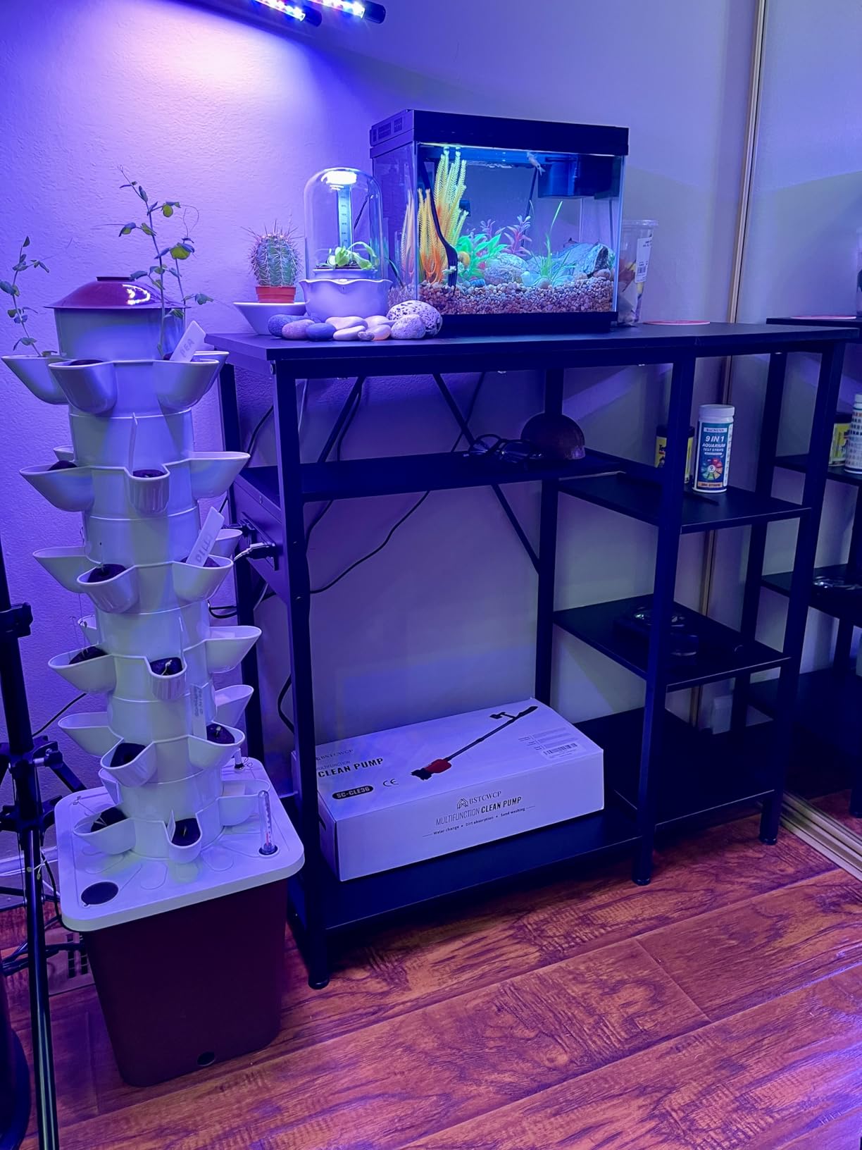 GRLEAF 55-75 Gallon Aquarium Stand: 1000LB Capacity, Built-In Power Outlets, 3-Tier Shelves for Fish Tank Accessories Storage, Heavy-Duty Steel/Wood Hybrid for Fish & Reptile Tanks customer photo 2