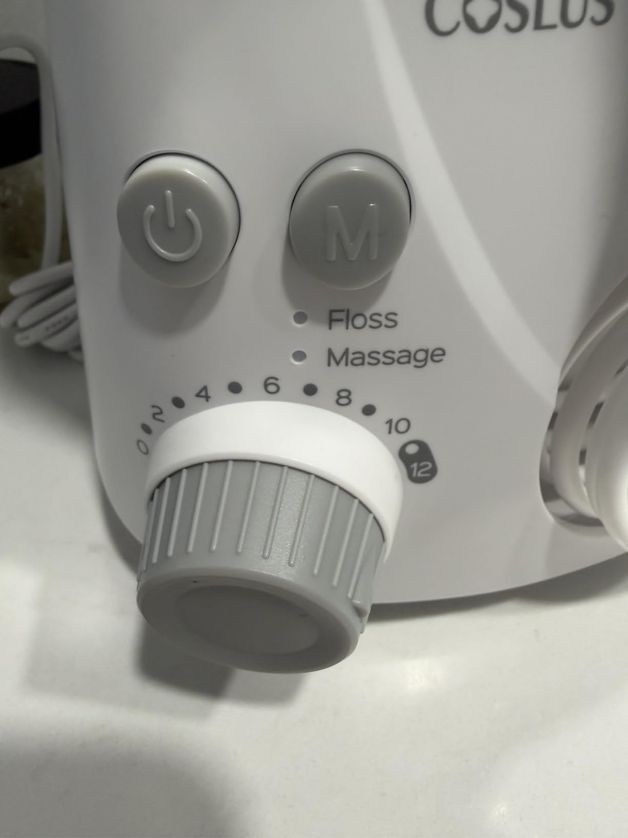 COSLUS E2 Advanced Water Flosser for Teeth: 2 Modes & 12 Pressure Settings Electric Dental Pick for Orthodontic, Braces, Sensitive Gums - Home Use, 5 Jet Tips for Multiple Users, Family, White customer photo 2