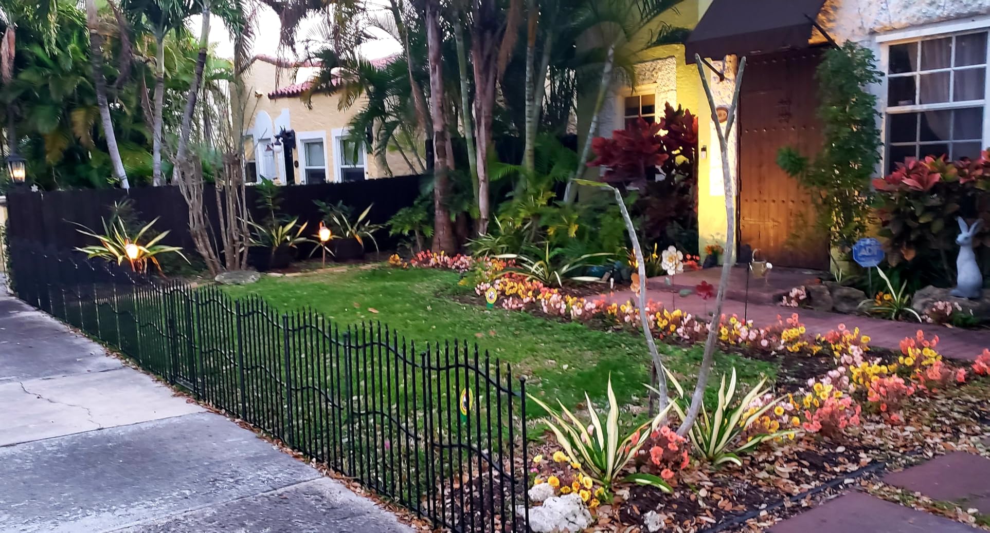 8 Panels No Dig Decorative Garden Fence with Gate - 40in H x 18ft L, Tall Heavy-Duty Square Tube Animal Barrier, Rustproof Dog Fence for Outdoor Yard & Patio Protection customer photo 2